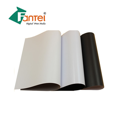 Bandera laminada fría 13oz, Grey Back Blockout Flex Banner Rolls del PVC Blockout